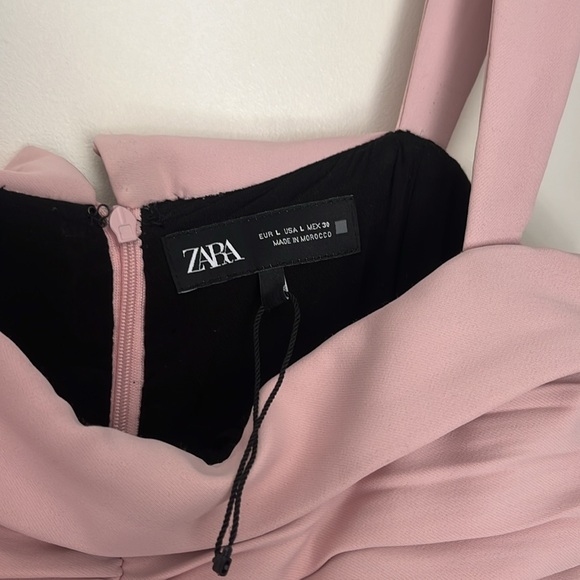 Zara Pink Ruffle Mini Dress - Picture 4 of 4